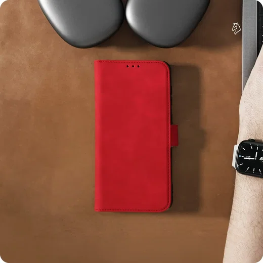 Rosso Element Apple iPhone 17 Hoesje Book Case Wallet Rood afbeelding 8