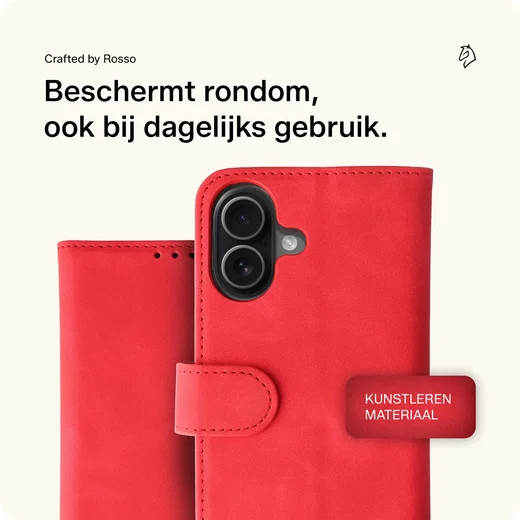 Rosso Element Apple iPhone 17 Hoesje Book Case Wallet Rood afbeelding 4
