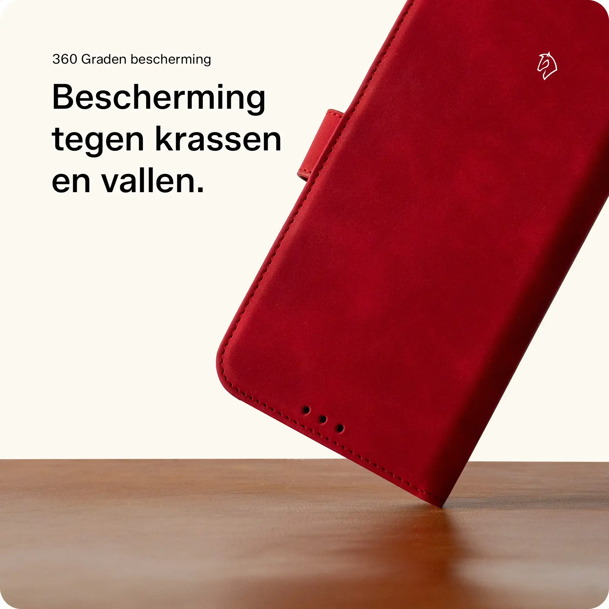 Rosso Element Apple iPhone 17 Hoesje Book Case Wallet Rood afbeelding 6
