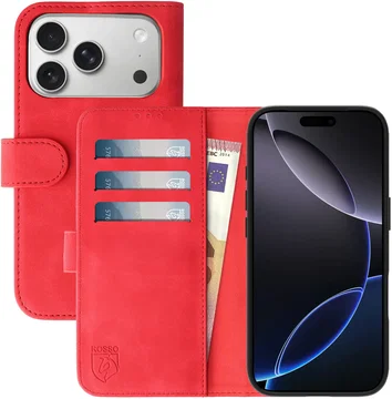 Rosso Element Apple iPhone 17 Pro Hoesje Book Case Wallet Rood