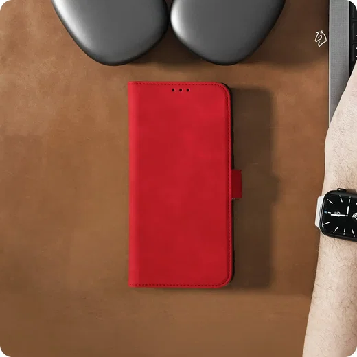 Rosso Element Apple iPhone 17 Pro Hoesje Book Case Wallet Rood afbeelding 8