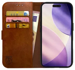 Rosso Element Apple iPhone 17 Pro Max Hoesje Book Case Wallet Bruin afbeelding