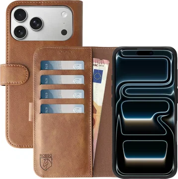 Rosso Element Apple iPhone 17 Pro Max Hoesje Book Case Wallet Bruin