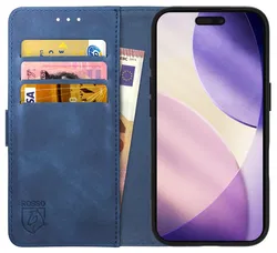 Rosso Element Apple iPhone 17 Pro Max Hoesje Book Case Wallet Blauw afbeelding