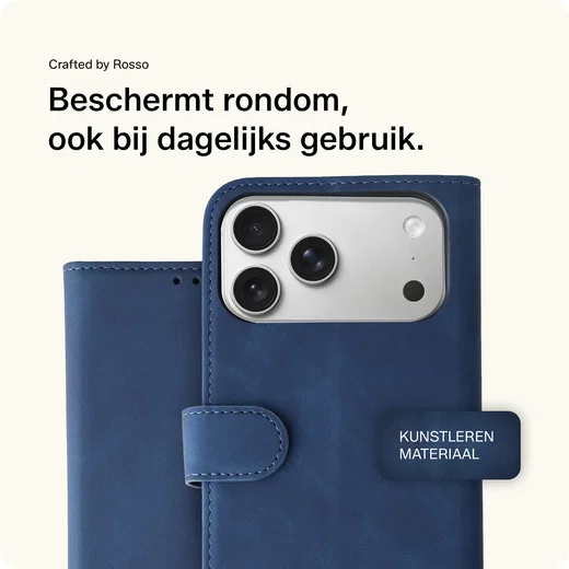 Rosso Element Apple iPhone 17 Pro Max Hoesje Book Case Wallet Blauw afbeelding 4