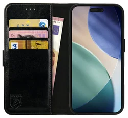 Rosso Element Apple iPhone Air Hoesje Book Case Wallet Zwart afbeelding