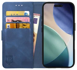 Rosso Element Apple iPhone Air Hoesje Book Case Wallet Blauw afbeelding