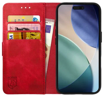 Rosso Element Apple iPhone Air Hoesje Book Case Wallet Rood