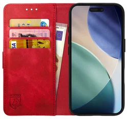 Rosso Element Apple iPhone Air Hoesje Book Case Wallet Rood afbeelding
