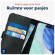 Rosso Deluxe Apple iPhone 17 Hoesje Echt Leer Book Case Zwart afbeelding 8