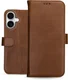 Rosso Deluxe Apple iPhone 17 Hoesje Echt Leer Book Case Bruin afbeelding 12
