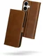 Rosso Deluxe Apple iPhone 17 Hoesje Echt Leer Book Case Bruin afbeelding 2
