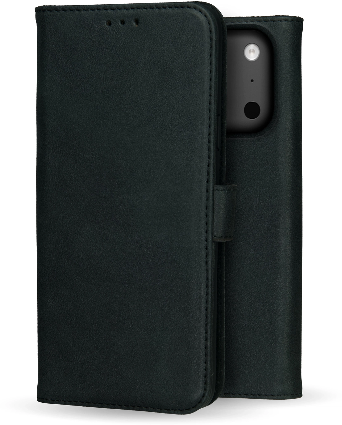Rosso Deluxe Apple iPhone 17 Pro Hoesje Echt Leer Book Case Zwart afbeelding 12