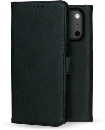 Rosso Deluxe Apple iPhone 17 Pro Hoesje Echt Leer Book Case Zwart afbeelding 12
