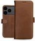 Rosso Deluxe Apple iPhone 17 Pro Hoesje Echt Leer Book Case Bruin afbeelding 12