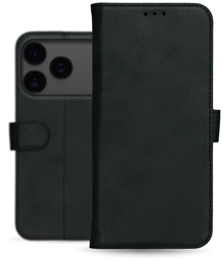 Rosso Deluxe Apple iPhone 17 Pro Max Hoesje Echt Leer Book Case Zwart afbeelding 13