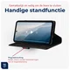 Rosso Deluxe Apple iPhone 17 Pro Max Hoesje Echt Leer Book Case Zwart afbeelding 9