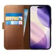Rosso Deluxe Apple iPhone 17 Pro Max Hoesje Echt Leer Book Case Bruin afbeelding 1