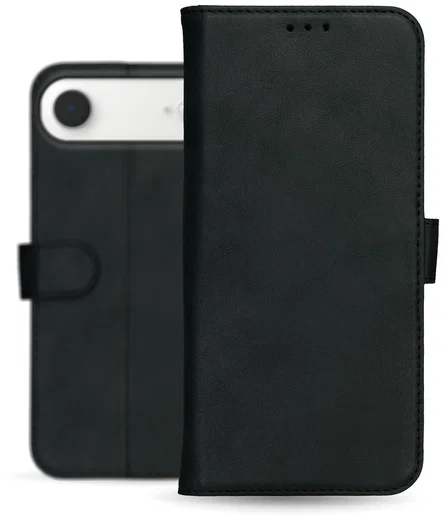 Rosso Deluxe Apple iPhone Air Hoesje Echt Leer Book Case Zwart afbeelding 12