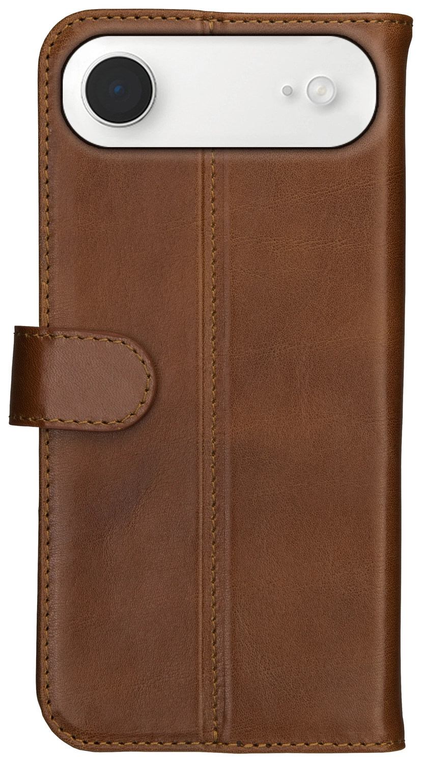 Rosso Deluxe Apple iPhone Air Hoesje Echt Leer Book Case Bruin afbeelding 11