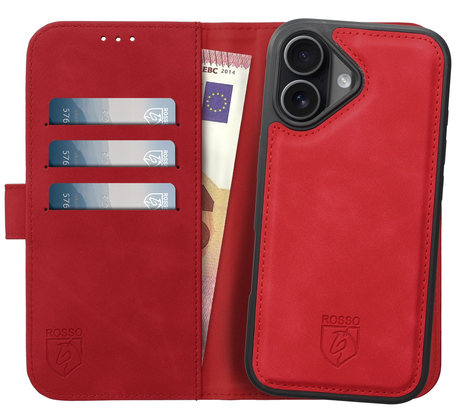 Rosso Element Uitneembaar 2-in-1 Apple iPhone 17 Hoesje Rood afbeelding 1