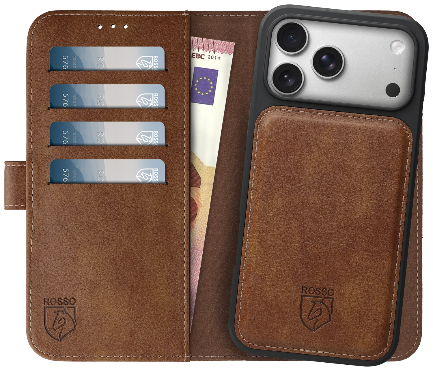 Rosso Element Uitneembaar 2-in-1 Apple iPhone 17 Pro Max Hoesje Bruin afbeelding 1