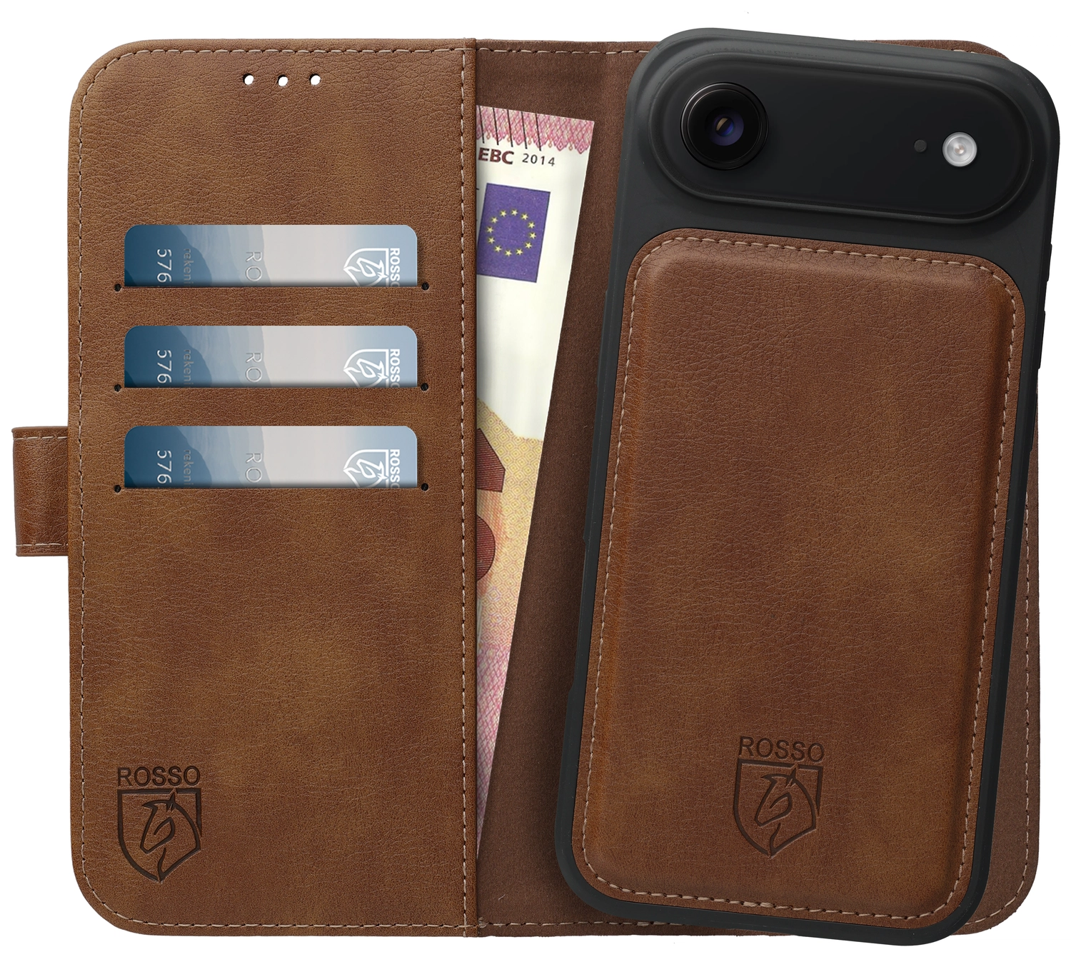 Rosso Element Uitneembaar 2-in-1 Apple iPhone Air Hoesje Bruin afbeelding 1