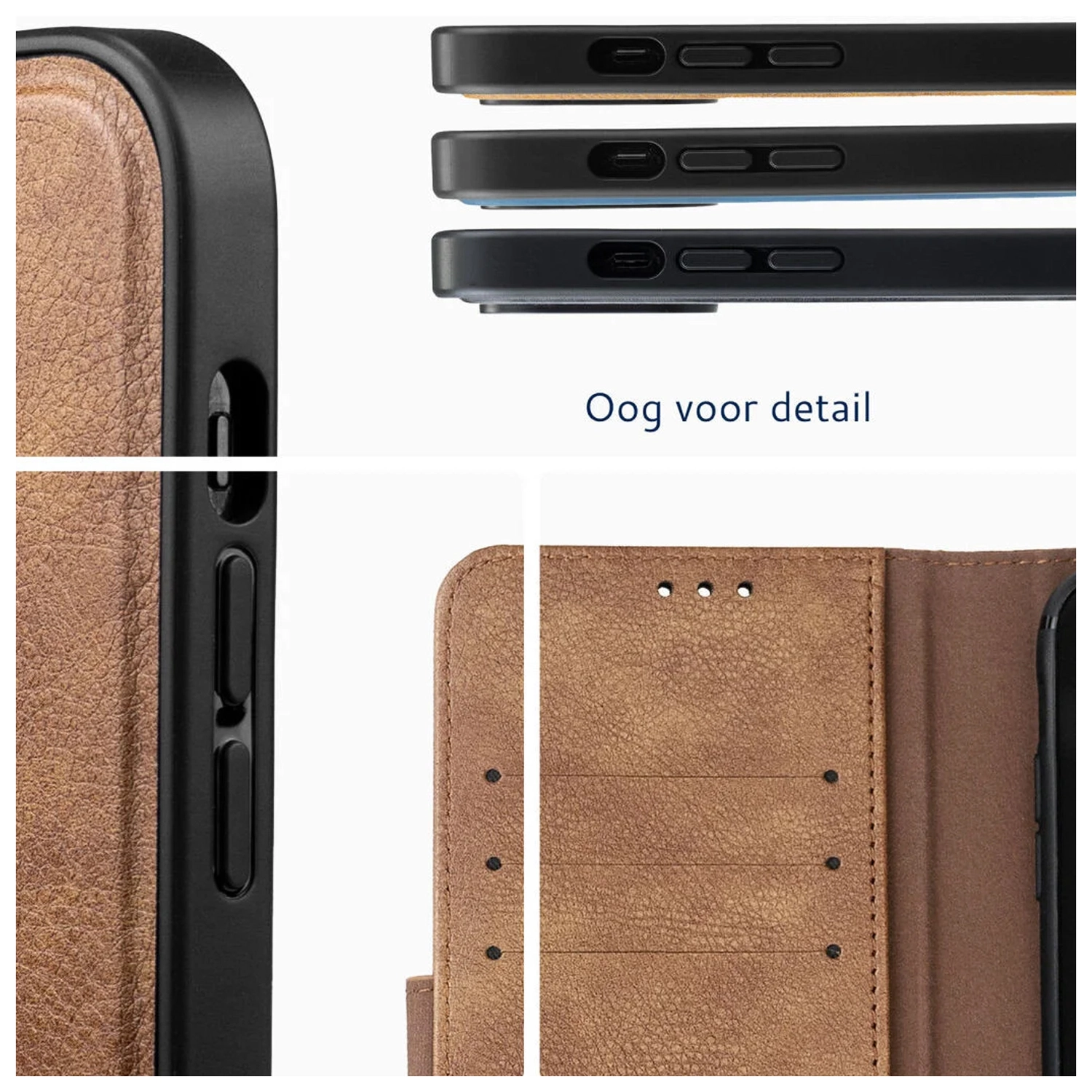 Rosso Element Uitneembaar 2-in-1 Apple iPhone Air Hoesje Bruin afbeelding 6