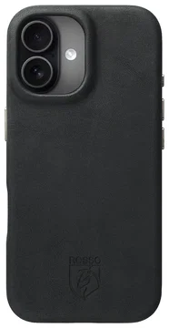 Rosso Elite Apple iPhone 17 Hoesje Leer Back Cover MagSafe Zwart