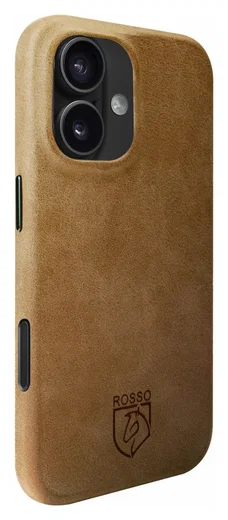 Rosso Elite Apple iPhone 17 Hoesje Leer Back Cover MagSafe Lichtbruin afbeelding 2