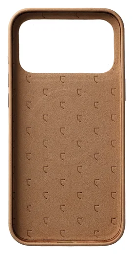 Rosso Elite iPhone 17 Pro Hoesje Leer Back Cover MagSafe Lichtbruin afbeelding 4
