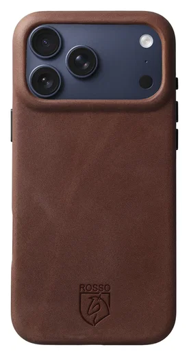 Rosso Elite iPhone 17 Pro Max Hoesje Leer Back Cover MagSafe Bruin afbeelding 1