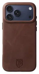 Rosso Elite iPhone 17 Pro Max Hoesje Leer Back Cover MagSafe Bruin afbeelding