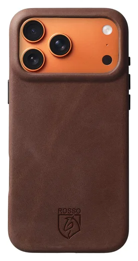 Rosso Elite iPhone 17 Pro Max Hoesje Leer Back Cover MagSafe Bruin afbeelding 6