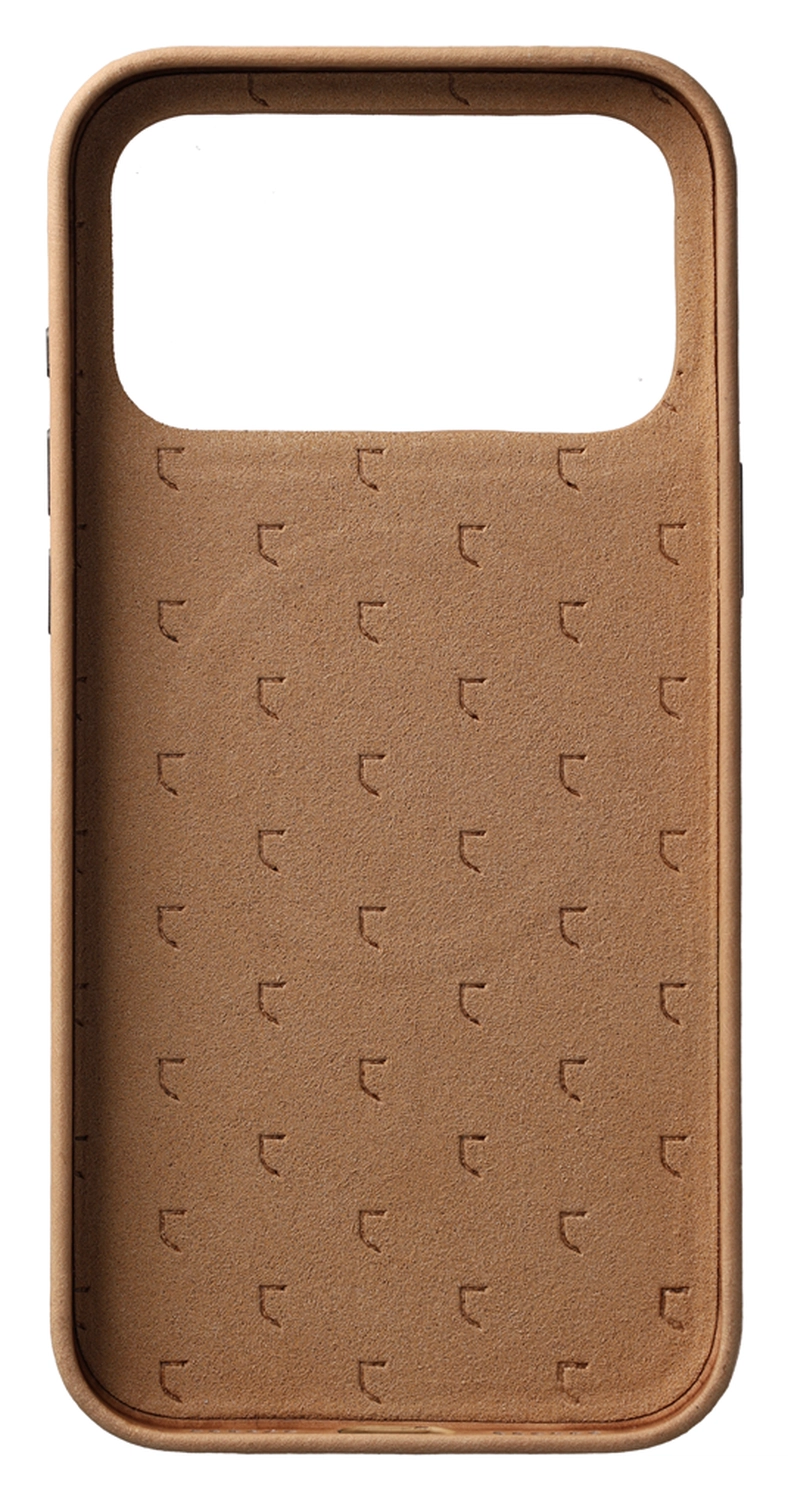 Rosso Elite iPhone 17 Pro Max Hoesje Leer Back Cover MagSafe Lichtbruin afbeelding 4