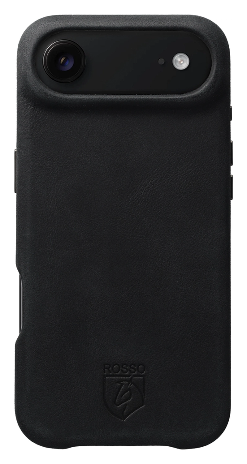 Rosso Elite iPhone Air Hoesje Leer Back Cover MagSafe Zwart afbeelding 1