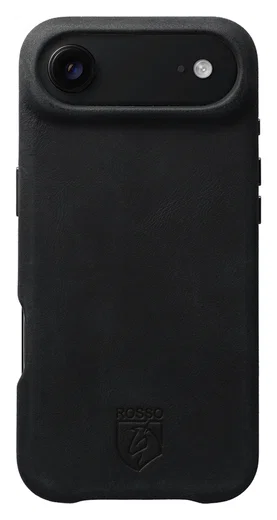 Rosso Elite iPhone Air Hoesje Leer Back Cover MagSafe Zwart afbeelding 1