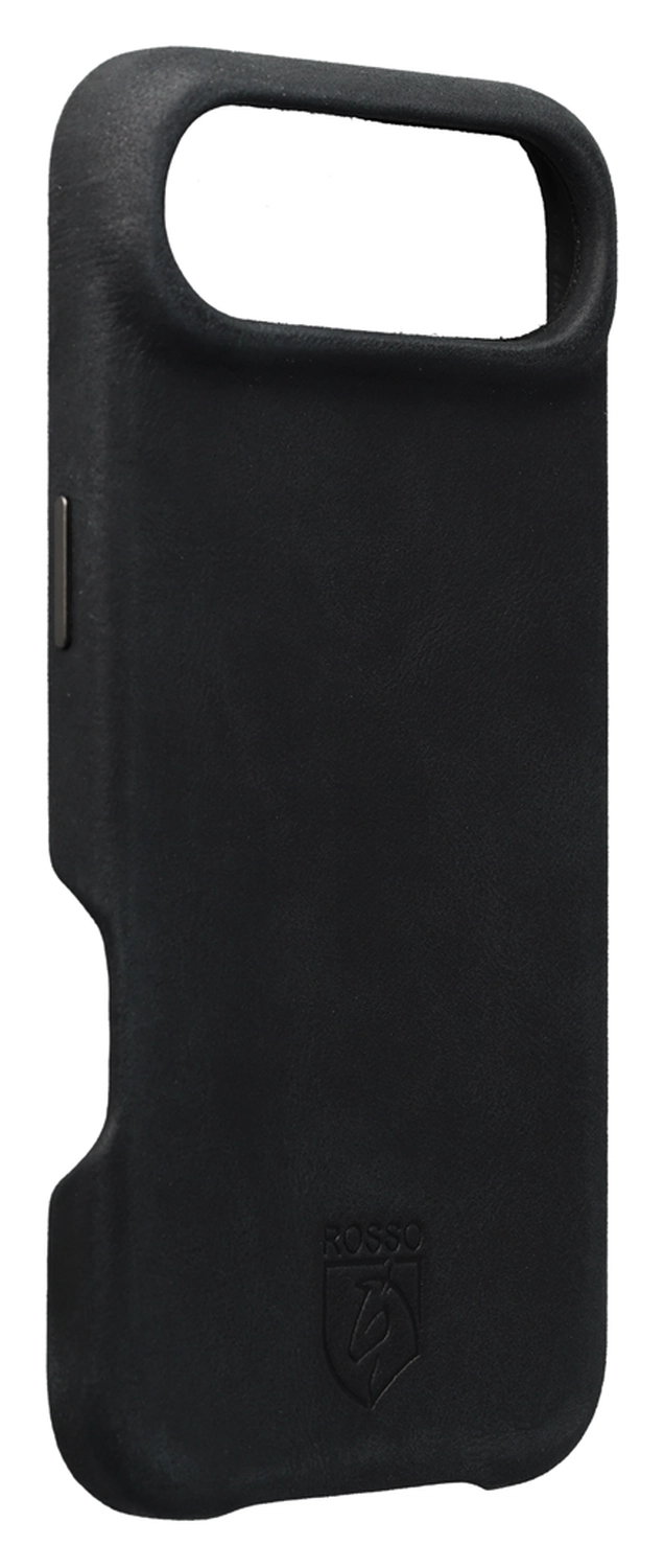 Rosso Elite iPhone Air Hoesje Leer Back Cover MagSafe Zwart afbeelding 2