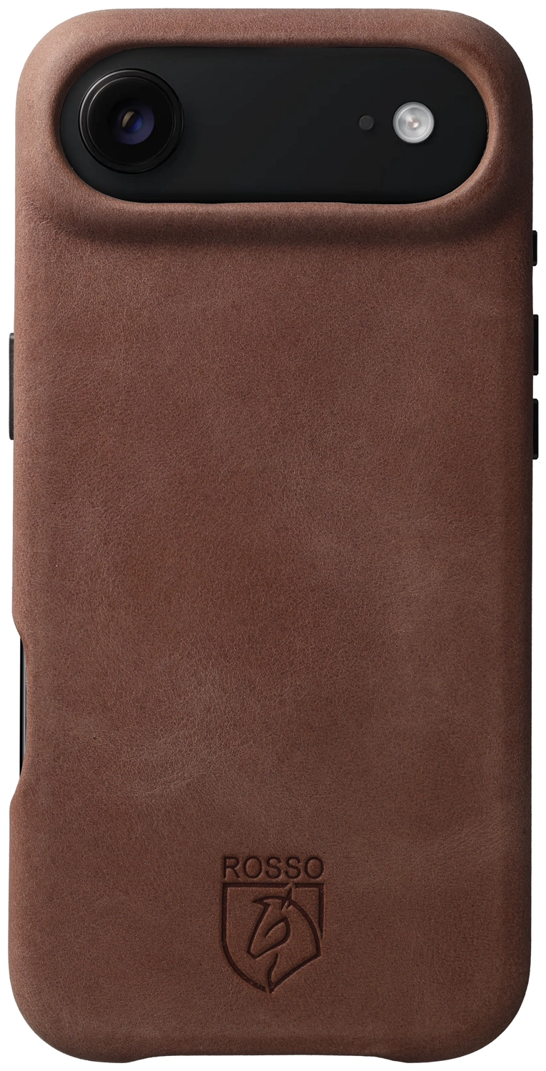 Rosso Elite iPhone Air Hoesje Leer Back Cover MagSafe Bruin afbeelding 1