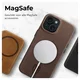 Rosso Elite iPhone Air Hoesje Leer Back Cover MagSafe Bruin afbeelding 5