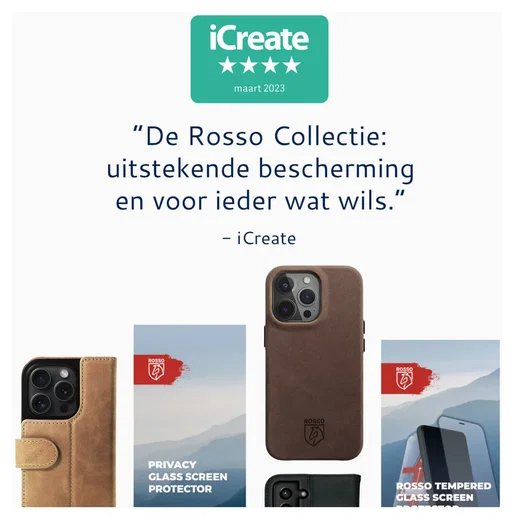 Rosso Elite iPhone Air Hoesje Leer Back Cover MagSafe Lichtbruin afbeelding 6