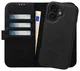 Rosso Elite Apple iPhone 17 Hoesje met MagSafe Book Case Echt Leer Zwart afbeelding 1