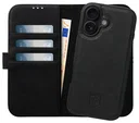Rosso Elite Apple iPhone 17 Hoesje met MagSafe Book Case Echt Leer Zwart