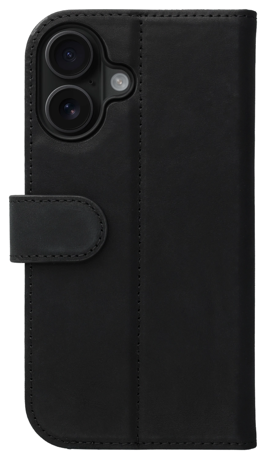 Rosso Elite Apple iPhone 17 Hoesje met MagSafe Book Case Echt Leer Zwart afbeelding 9
