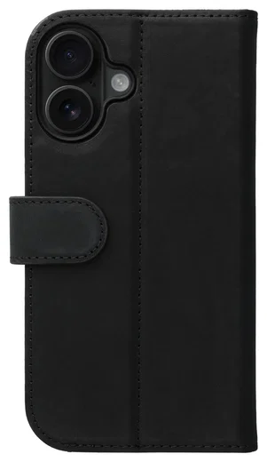 Rosso Elite Apple iPhone 17 Hoesje met MagSafe Book Case Echt Leer Zwart afbeelding 9