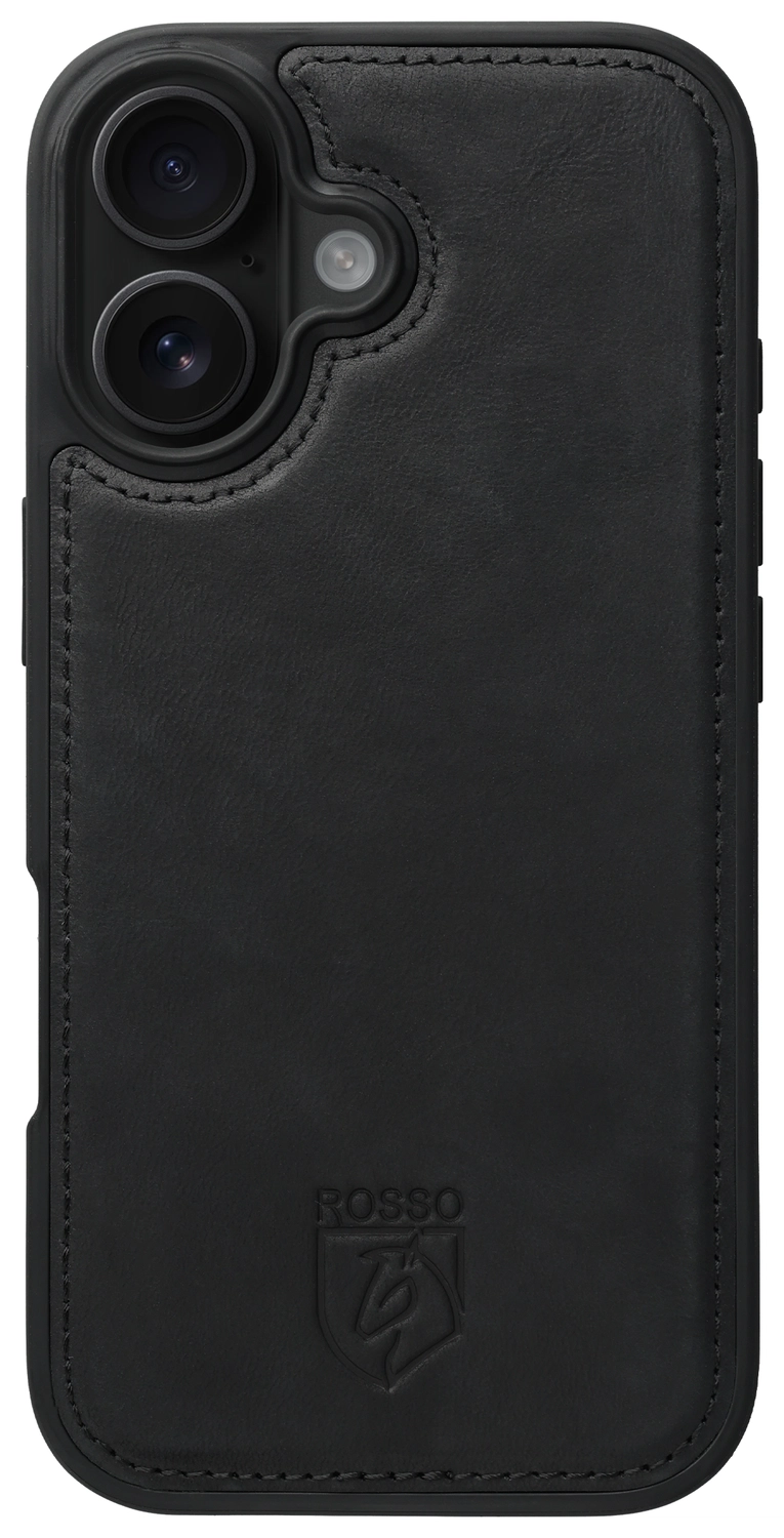 Rosso Elite Apple iPhone 17 Hoesje met MagSafe Book Case Echt Leer Zwart afbeelding 12