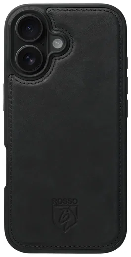 Rosso Elite Apple iPhone 17 Hoesje met MagSafe Book Case Echt Leer Zwart afbeelding 12