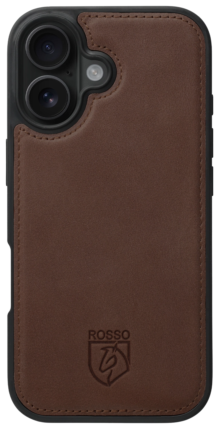 Rosso Elite Apple iPhone 17 Hoesje met MagSafe Book Case Echt Leer Bruin afbeelding 11