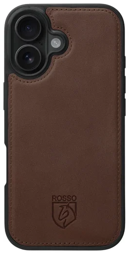 Rosso Elite Apple iPhone 17 Hoesje met MagSafe Book Case Echt Leer Bruin afbeelding 11