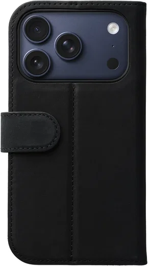 Rosso Elite iPhone 17 Pro Hoesje met MagSafe Book Case Echt Leer Zwart afbeelding 10